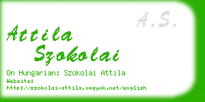 attila szokolai business card